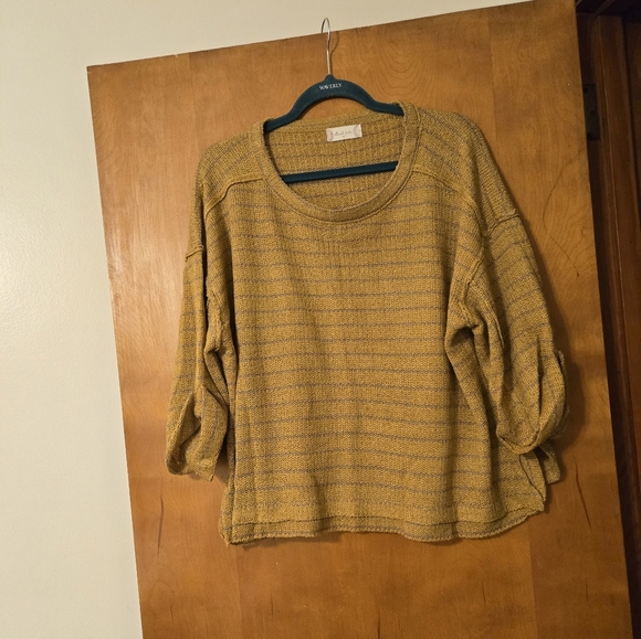 Altar'd State 3/4 Sleeve Brown Purple Stripe Sweater Size XS - Picture 1 of 4